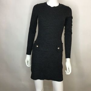 BCX Dress Size S Charcoal Gray ALine Sweater Dress
